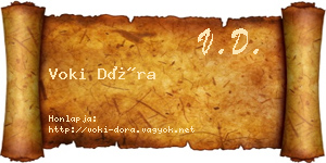 Voki Dóra névjegykártya